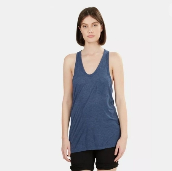 T BY ALEXANDER WANG Indigo Blue Tank Top Large - Picture 1 of 7